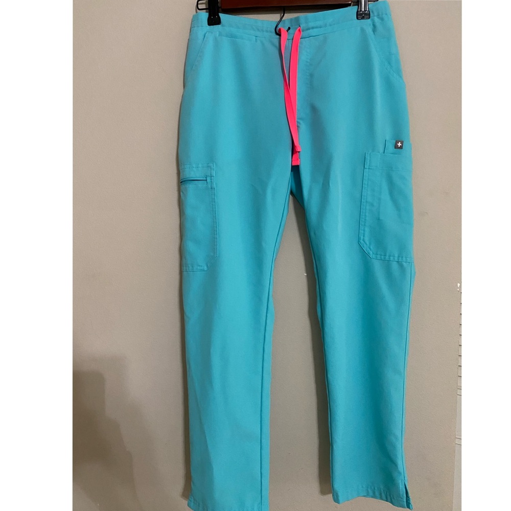 Used Figs Neon Blue Yola pants Size Petite XS